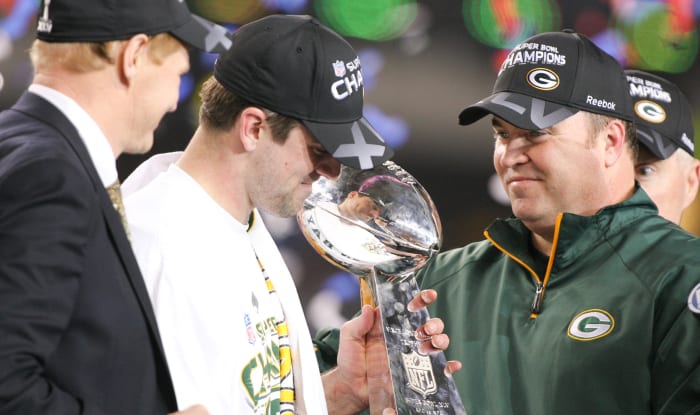 Rodgers and McCarthy captured the Lombardi Trophy in Rodgers' third season as a starter.